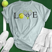 Load image into Gallery viewer, Love Tennis Crossed Racket Tee
