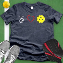 Load image into Gallery viewer, Peace Heart Pickleball Tee
