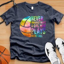 Load image into Gallery viewer, Never Underestimate Basketball Tie Dye Tee
