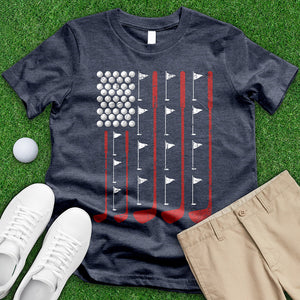 American Flag Tee With Hole Flags Tee