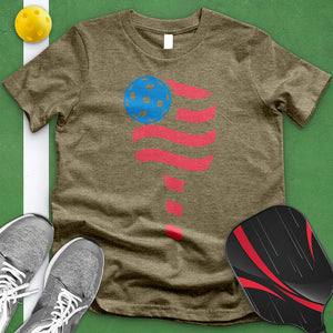 American Flag Pickleball Tee