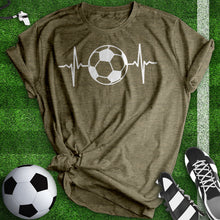 Load image into Gallery viewer, Soccer Heart Beat Tee
