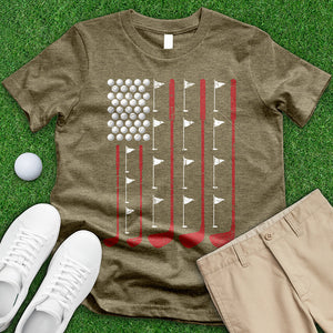 American Flag Tee With Hole Flags Tee