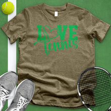 Load image into Gallery viewer, Love Tennis Green Tee
