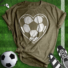 Load image into Gallery viewer, Heart Soccer Ball Tee
