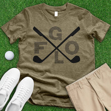 Load image into Gallery viewer, Faded GOLF Crossed Clubs Tee
