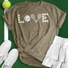 Load image into Gallery viewer, Love Tennis Ball And Racket Tee
