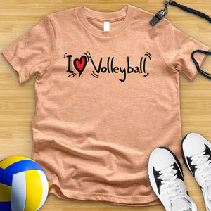 I Love Volleyball 2 Tee