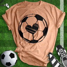 Load image into Gallery viewer, Soccer Ball Heart Tee
