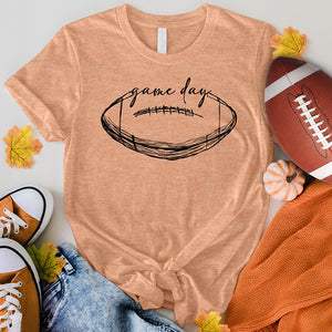 Cursive Football Game Day Tee