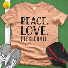 Load image into Gallery viewer, Peace Love Pickleball Tee
