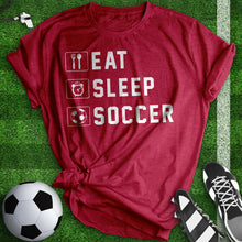 Load image into Gallery viewer, Eat Sleep Soccer Tee
