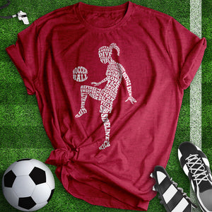 Soccer Player Typography Tee