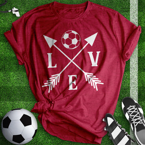 Love Soccer Arrow Tee