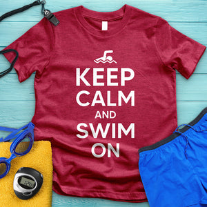 Keep Calm And Swim On Tee