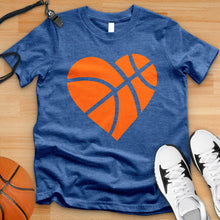 Load image into Gallery viewer, Basketball Orange Heart Tee
