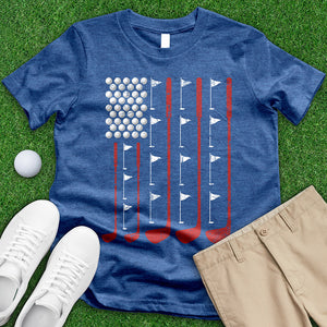 American Flag Tee With Hole Flags Tee