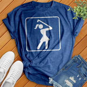 Women Golfer Icon Tee