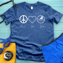 Load image into Gallery viewer, Peace Love Swim Tee
