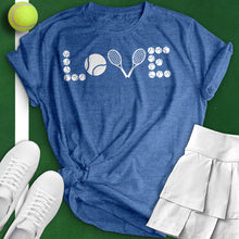 Load image into Gallery viewer, Love Tennis Ball And Racket Tee
