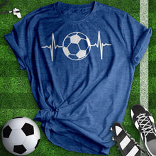 Load image into Gallery viewer, Soccer Heart Beat Tee
