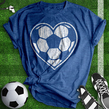 Load image into Gallery viewer, Heart Soccer Ball Tee
