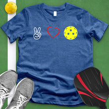 Load image into Gallery viewer, Peace Heart Pickleball Tee
