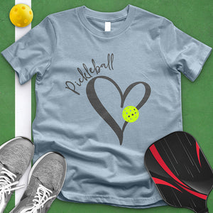 Pickle Ball Heart Rim Tee