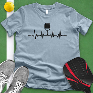 Pickle Ball Paddle Heart Beat Tee