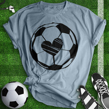 Load image into Gallery viewer, Soccer Ball Heart Tee
