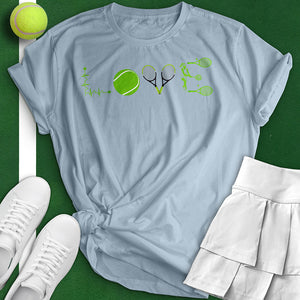 Love Tennis Player Shape Tee