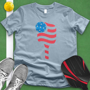 Pickle Ball Paddle Flag Tee