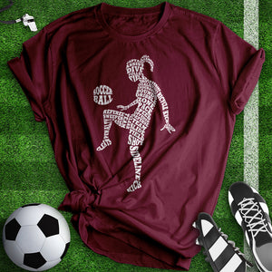 Soccer Player Typography Tee