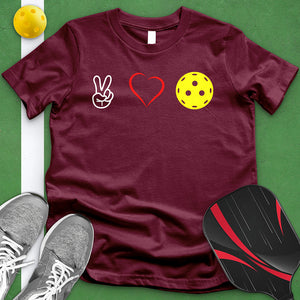 Peace Heart Pickleball Tee