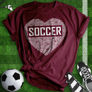 Soccer Heart Typography Tee