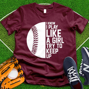 Play Like A Girl Softball Tee