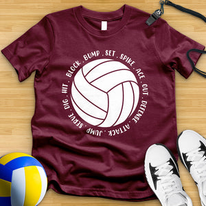 Volleyball Script Tee