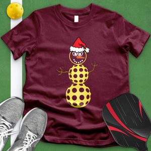 Pickleball Snow Man Tee