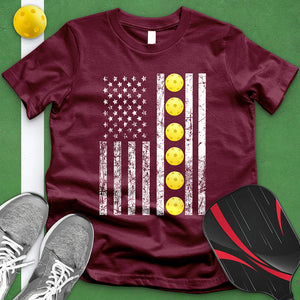 Pickle Ball American Flag Tee