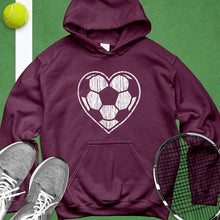 Load image into Gallery viewer, Heart Soccer Ball Hoodie
