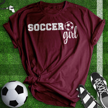 Load image into Gallery viewer, Soccer Girl Woman Tee
