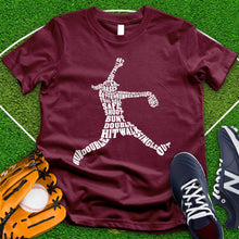 Load image into Gallery viewer, Softball player Typography Tee
