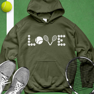 Love Tennis Ball And Racket Hoodie