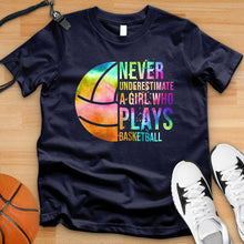 Load image into Gallery viewer, Never Underestimate Basketball Tie Dye Tee
