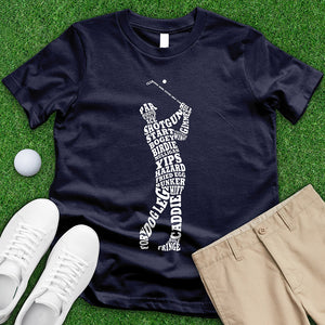 Men's Golfer Typography Tee