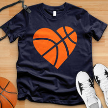 Load image into Gallery viewer, Basketball Orange Heart Tee
