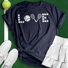 Load image into Gallery viewer, Love Tennis Ball And Racket Tee
