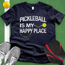 Load image into Gallery viewer, Pickle Ball Is My Happy Place Tee
