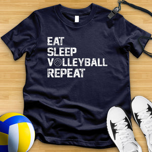 Eat Sleep Volleyball Repeat Tee