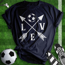 Load image into Gallery viewer, Love Soccer Arrow Tee
